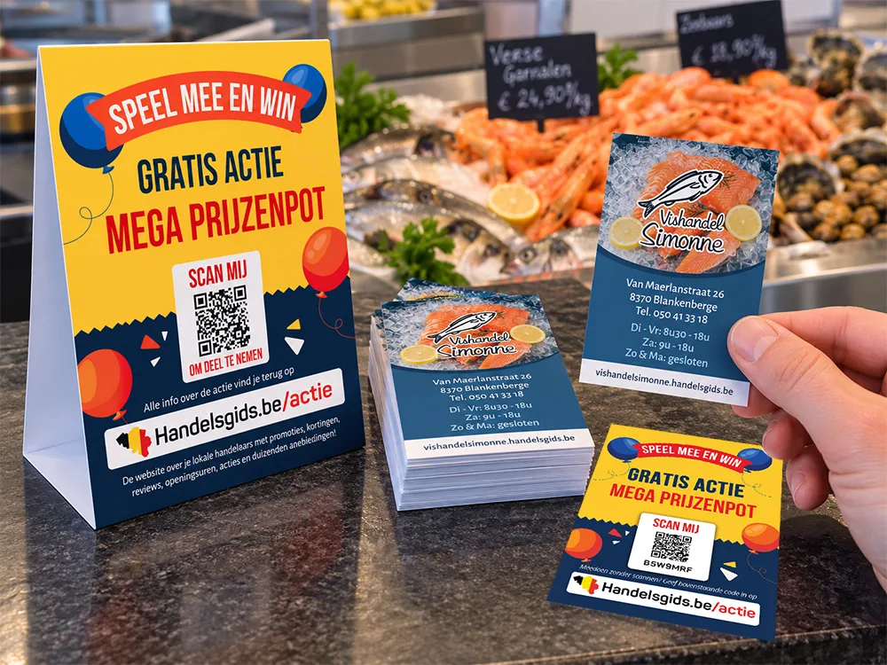Persoonlijke Flyers Vishandel Simonne